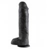 King Cock duże czarne dildo - 11'' Cock with Balls sztuczny penis (czarny)